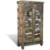 Image de vidaXL Bibliothèque multicolore 3 étagères et 2 portes Bois récupéré 240947