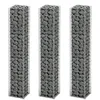 Image de vidaXL 3x Gabion Panier à Pierres Fil Galvanisé 25x25x150 cm Clôture Jardin 141046
