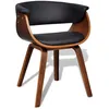 Image de vidaXL Chaise de salle à manger Bois courbé et similicuir