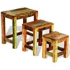 Image de vidaXL Table gigogne 3 pcs vintage Bois de récupération