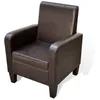 Image de Fauteuil - vidaXL - Marron - Similicuir - 1 place - Design contemporain