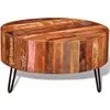 Image de vidaXL Table basse ronde Bois massif de récupération