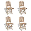 Image de vidaXL Chaises pliables dextérieur Bambou 4 pcs