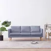 Image de vidaXL Canapé 3 Places Tissu Gris Clair Canapé de Séjour Mobilier de Salon 242219
