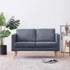 Image de vidaXL Canapé Chesterfield 2 Place Tissu Gris Foncé Salle de Séjour Salon Sofa 242220