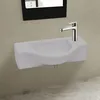 Image de vidaXL Vasque à trou Lavobo pour robinet céramique Blanc pour salle de bain 141930