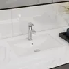 Image de Vasque à trou de trop-plein/robinet céramique pour salle de bain Blanc