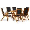 Image de vidaXL Meuble de Jardin 7 pcs Pliable Meuble Salon de Jardin Bois dAcacia 41748