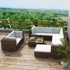 Image de vidaXL Salon de Jardin 10 pcs avec Coussins Meubles de Terrasse Mobilier de Jardin Meubles de Patio Mobilier dExtérieur 41875