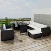 Image de vidaXL Salon de Jardin 10 pcs avec Coussins Meubles de Terrasse Mobilier de Jardin Meubles de Patio Mobilier dExtérieur 41878