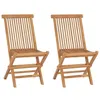 Image de vidaXL Chaises pliables de jardin 2 pcs Bois de teck solide