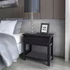 Image de vidaXL Table de chevet Bois Noir