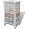 Image de vidaXL Armoire de rangement en style français 4 tiroirs Bois