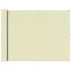 Image de Écran de balcon en tissu Oxford 90x400 cm - VIDAXL - Crème - Imperméable et protection UV