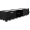 Image de vidaXL Meuble TV Noir brillant 120 x 403 x 347 cm