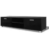 Image de vidaXL Meuble TV à haute brillance Noir 140 x 403 x 347 cm