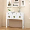 Image de vidaXL Buffet en style chinois en bois massif Blanc 242647