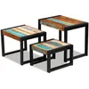 Image de vidaXL Tables gigognes 3 pcs Bois de récupération massif