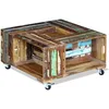 Image de vidaXL Table basse Bois de récupération massif 70 x 70 x 35 cm
