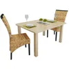 Image de vidaXL 2x Chaise Salle à Manger Abaca Marron Chaise de cuisine Chaise à Manger 243233