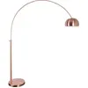 Image de Lampe de sol design 39x170x190/205 cm en métal plaqué cuivre