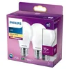 Image de Pack 2 Ampoule LED Philips E27 A60 8.5W 1055Lm 2700K [PH-929002025757]