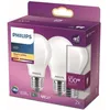 Image de Philips ampoule LED Equivalent100W E27 Blanc chaud non dimmable verre lot de 2