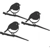Image de Oiseaux à planter mini rouge -gorge en acier corten (Lot de 3)