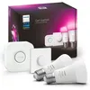 Image de Kit de démarrage Philips Hue - 2 ampoules E27 - 1100 lm - Pont et télécommande - Compatible Bluetooth