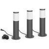 Image de Pack de 3 bornes extérieures PHILIPS Garden Link - Basse tension - 24W IP44 2700K - Anthracite