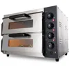 Image de Four à Pizza Professionnel 2 Chambres   2 x 40 cm   3000W   Double Pierre
