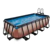 Image de Piscine hors sol - EXIT Wood - Rectangle - 7020 L - Marron - Filtre à cartouche - Acier