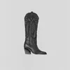 Image de Bottes longues femme Bronx New-kole western - Cuir - Noir