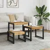 Image de vidaXL Tables gigognes 3 pcs Bois solide de manguier 247404