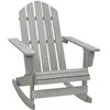 Image de Rocking chair de jardin en bois - Gris - 72 x 92 x 104 cm