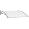 Image de Auvent de porte - vidaXL - 120x80 cm - Gris et transparent - Polycarbonate - Anti-corrosion