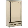 Image de Armoire Portable - Crème - Avec 3 Tiroirs - 87 x 49 x 159 cm