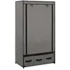Image de vidaXL Garde-robe Gris 87 x 49 x 159 cm Tissu