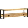 Image de vidaXL Meuble TV 150x30x45 cm Bois solide de manguier