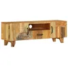 Image de vidaXL Meuble TV sculpté à la main 120x30x40 cm Bois de récupération