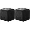 Image de vidaXL 2 pcs Tables de chevet Noir 30x30x30 cm Tissu velours