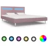 Image de vidaXL Cadre de Lit avec LED Sommier à Lattes Lit Rembourré Lit Adulte Lit Double Cadre à Lattes sur Pied Chambre à Coucher 280980