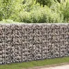 Image de vidaXL Mur à Gabion 50x20x100 cm Acier Galvanisé Argenté Jardin Terrasse 143576