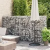 Image de vidaXL Mur à Gabion Couvercles Acier Galvanisé 100x20x150 cm Jardin Terrasse 143579