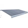 Image de vidaXL Auvent pliable manuel 600 cm Bleu/blanc 276352