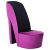 Image de vidaXL Chaise en forme de chaussure à talon haut Violet Velours 248645