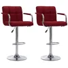 Image de vidaXL Chaises de bar 2 pcs Bordeaux Tissu