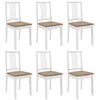 Image de vidaXL 6x Bois Solide Chaises à Dîner avec Coussins Chaises de Salle à Manger Meuble de Cuisine Chaises de Repas Restaurant 276405