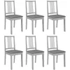 Image de vidaXL 6x Bois Solide Chaises à Dîner avec Coussins Chaises de Salle à Manger Meuble de Cuisine Chaises de Repas Restaurant 276407