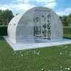 Image de vidaXL Serre Tente Abri Plantes Serre à Fleurs Serre à Plantes Légumes Serre de Jardin Extérieur Cour Arrière Acier 9 m² 45749